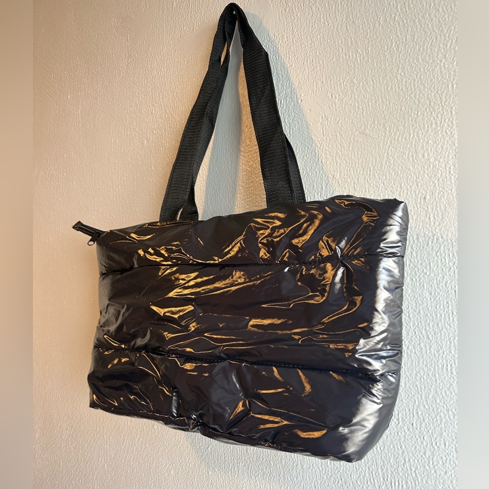 Vinyl puffer bag